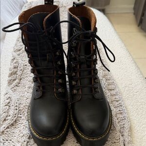 Dr. Martens Black Leather Combat Boots
